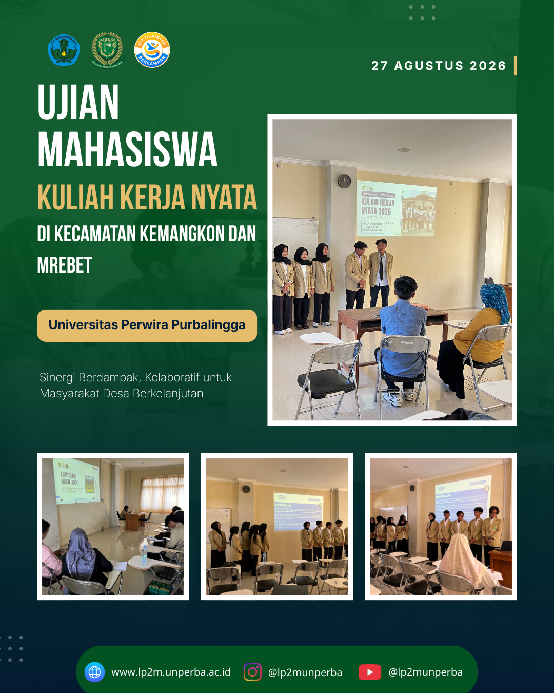 Ujian KKN Universitas Perwira Purbalingga Menjadi Tahapan Evaluasi Pengabdian Mahasiswa kepada Masyarakat